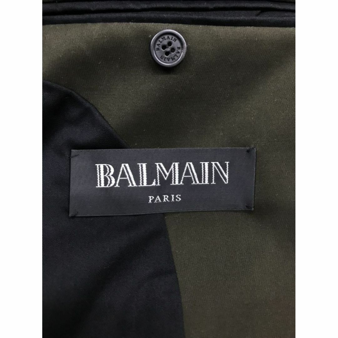 BALMAIN バルマン☆ 金ボタン装飾ショールカラーテーラードジャケット-