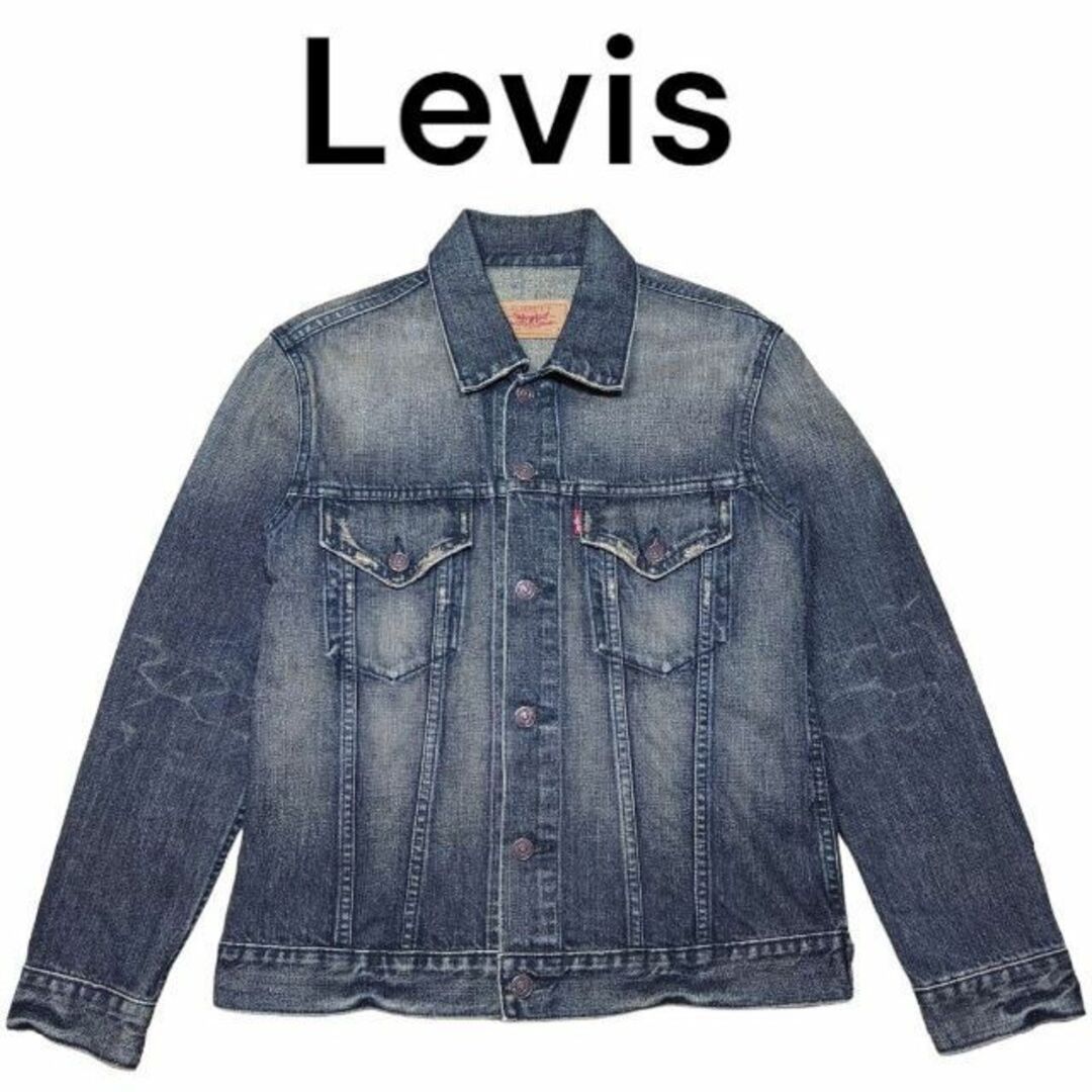 約64cm身幅Levis　70599　ビンテージ加工　ブラックデニムジャケット　リーバイス