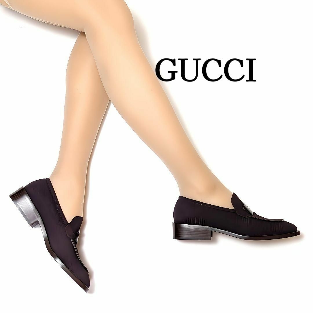 Gucci(グッチ)の未使用さん♥GUCCIグッチ　ローファー　6C　ブラウン レディースの靴/シューズ(ハイヒール/パンプス)の商品写真