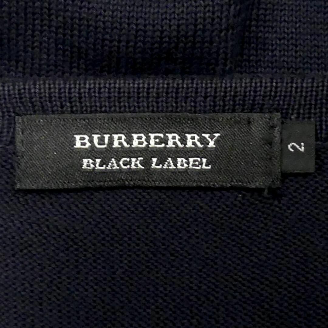 BURBERRY BLACK LABEL(バーバリーブラックレーベル)の廃盤 バーバリーブラックレーベル セーター ニット M ネイビー TY2562 メンズのトップス(ニット/セーター)の商品写真