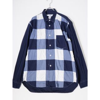 COMME des GARCONS SHIRTコムデギャルソンシャツ フランス製 背面パッチワーク切替チェックシャツ【MSHA68353】