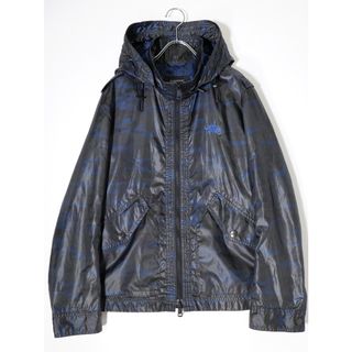 バーバリーブラックレーベル(BURBERRY BLACK LABEL)のBURBERRY BLACK LABELバーバリーブラックレーベル ビッグホースマークロゴ 迷彩カモ ナイロンフーデッドジャケット【M】【MJKA72630】(その他)