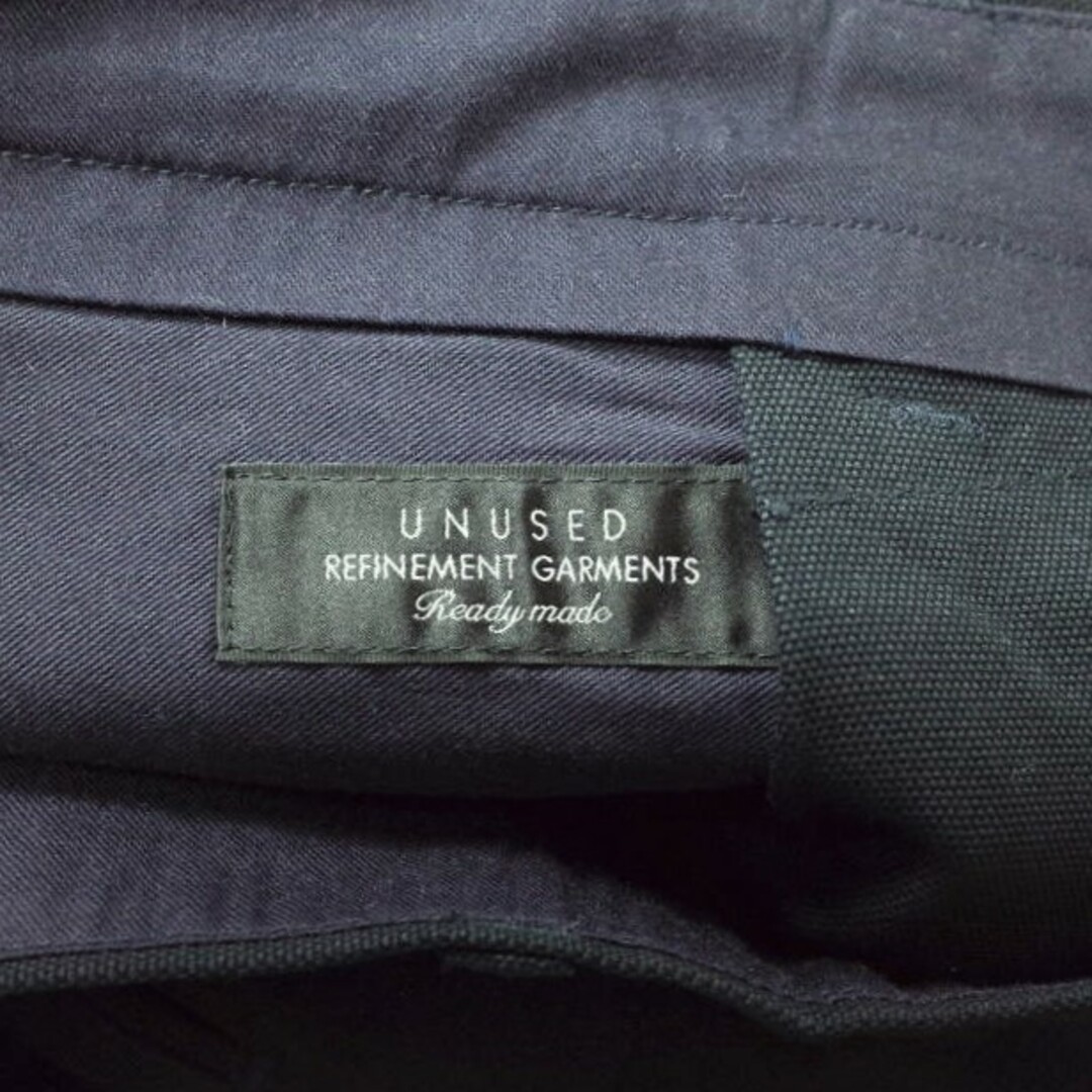 UNUSED(アンユーズド)のUNUSED アンユーズド 日本製 Duck Wide Pants ダックワイドパンツ UW0611 3 Dk.Navy 1タック カットオフ ボトムス【新古品】【中古】【UNUSED】 メンズのパンツ(その他)の商品写真