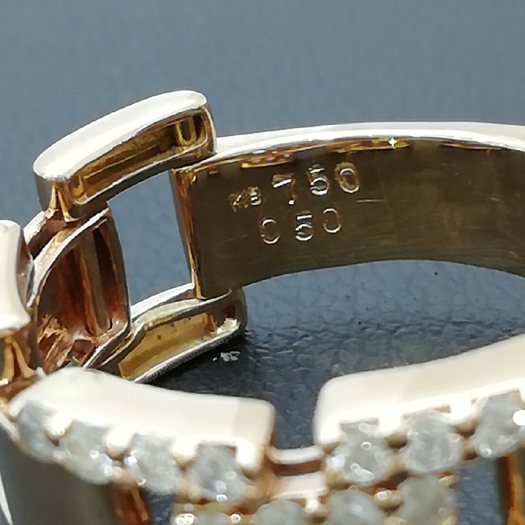 K18PG✨ダイヤ0.50ct✨リング◯時計ベルトタイプ・柔軟体操が得意No.2
