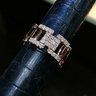 K18PG✨ダイヤ0.50ct✨リング◯時計ベルトタイプ・柔軟体操が得意No.２