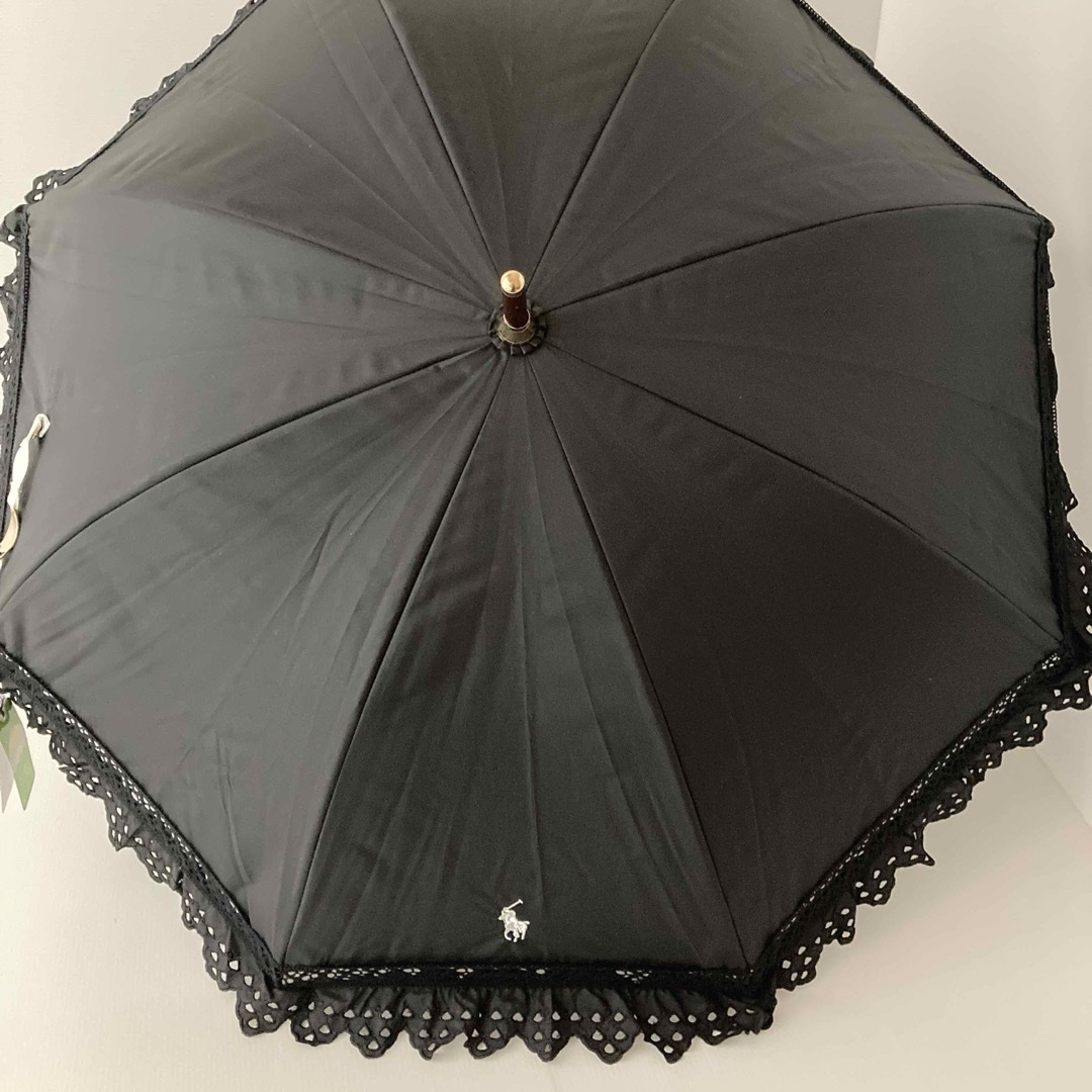 POLO RALPH LAUREN(ポロラルフローレン)の新品⭐️ポロ ラルフローレン 日傘 晴雨兼用パラソル エンブフリル レース 黒 レディースのファッション小物(傘)の商品写真