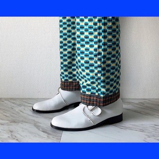 ジャコメッティ(Giacometti)のvintage 90s シングルモンク ホワイト 白 レザーシューズ 革靴(ドレス/ビジネス)