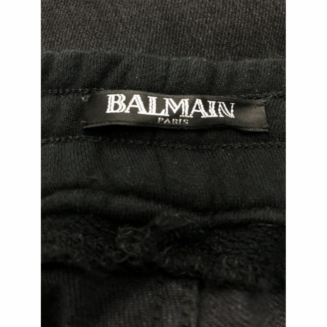 BALMAIN バルマン☆デニムパッチ切替蛇腹バイカースウェットジョガーパンツ 2