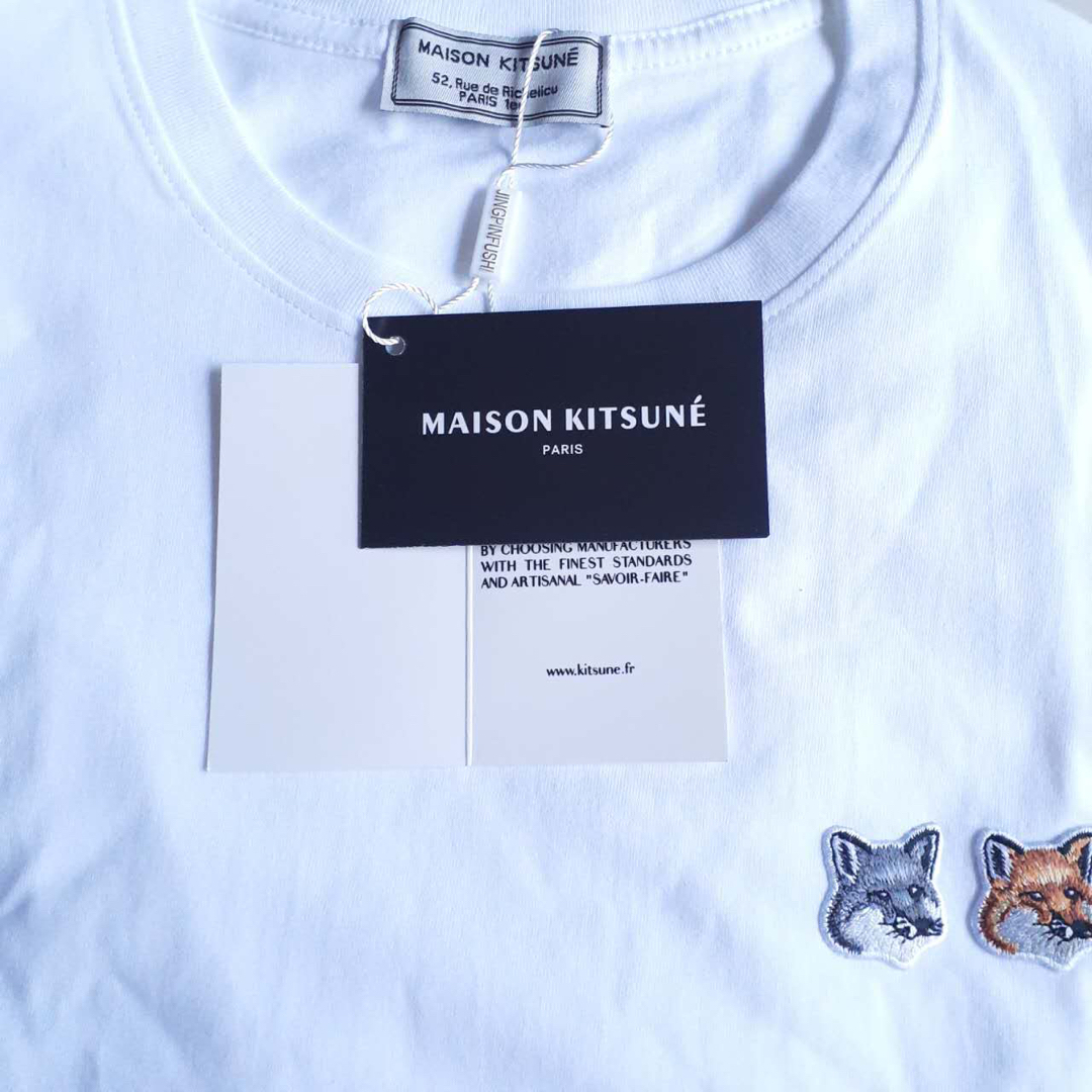 メゾンキツネ MAISON KITSUNE XSサイズ 白 フォックス Tシャツ
