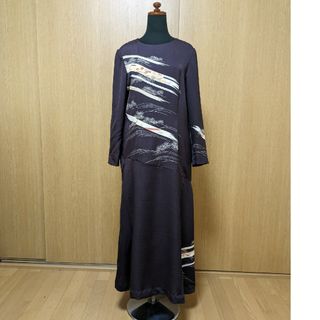 SOLD　着物リメイク　ロングドレス　訪問着　M〜L(ロングドレス)