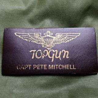 トップガン レザー ネームタグ トムクルーズ CWU アメリカ海軍(個人装備)