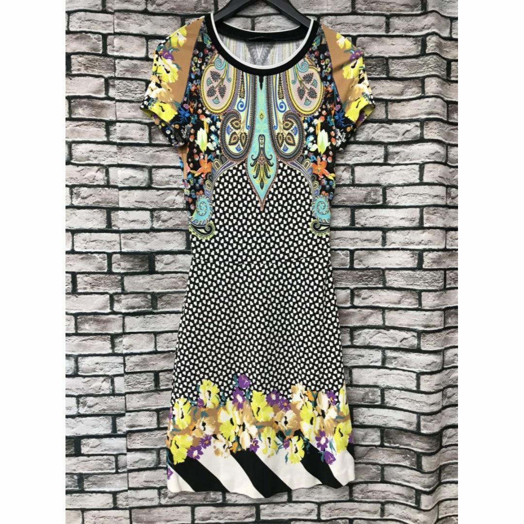ETRO - ETRO エトロ☆ペイズリーマルチパターン総柄ストレッチジャージー半袖ワンピース