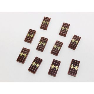 レゴ(Lego)の【新品未使用】レゴ　LEGO プリント　タイル　1x2 チョコレート　10枚(知育玩具)