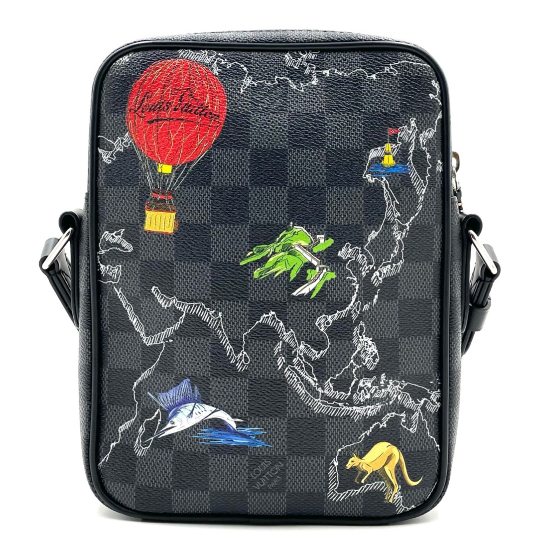 【限定価格】LOUIS VUITTON ルイヴィトン ショルダーバッグ ダミエグラフィット ダヌーブPM NM マップ 肩掛け 斜め掛け 小さめ 鞄 かばん N40239    ブラック 黒 シルバー金具 メンズ 定番 美品【品】