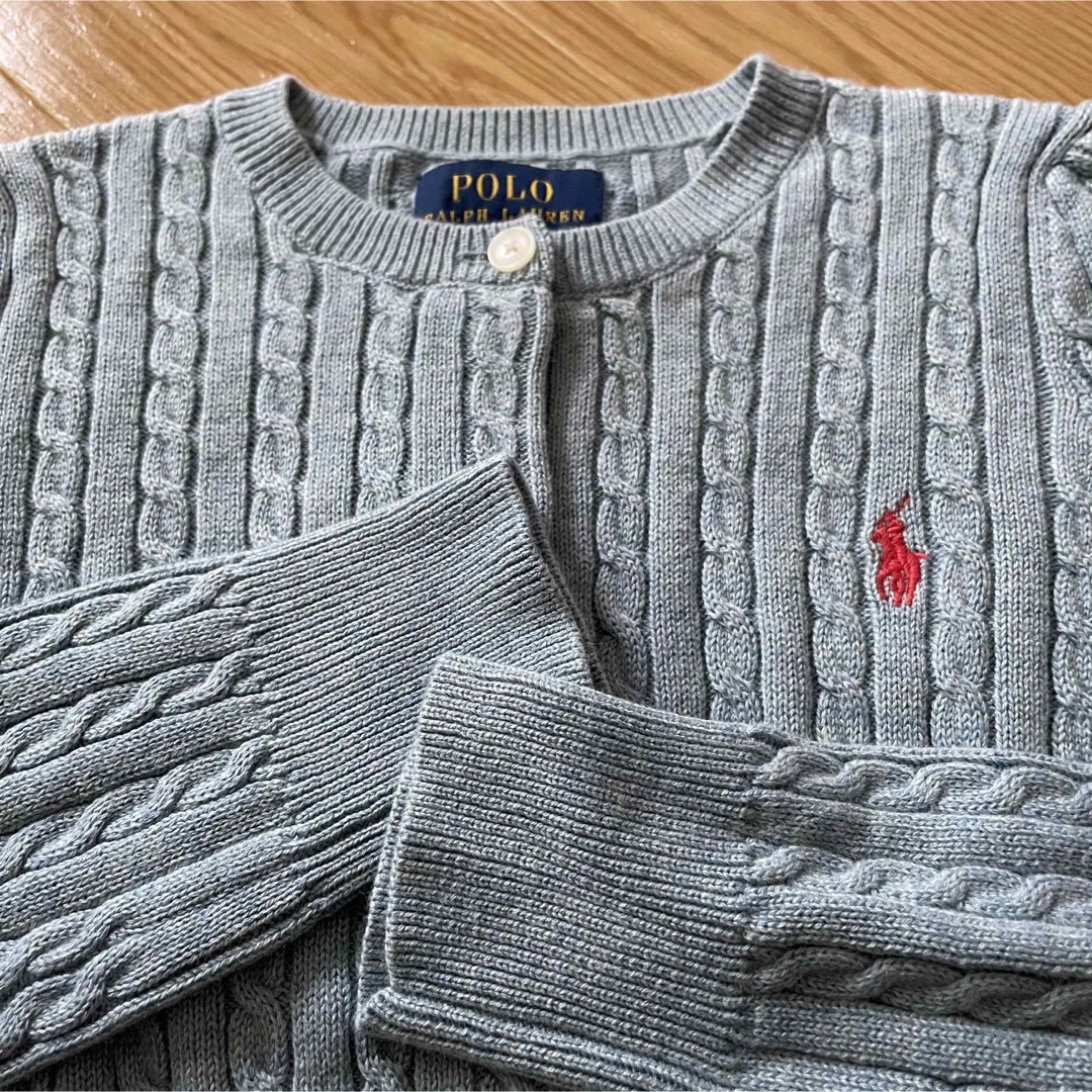 POLO RALPH LAUREN(ポロラルフローレン)の(最後のお値下げ中)新品　未使用　ラルフローレン　カーディガン キッズ/ベビー/マタニティのキッズ服女の子用(90cm~)(カーディガン)の商品写真