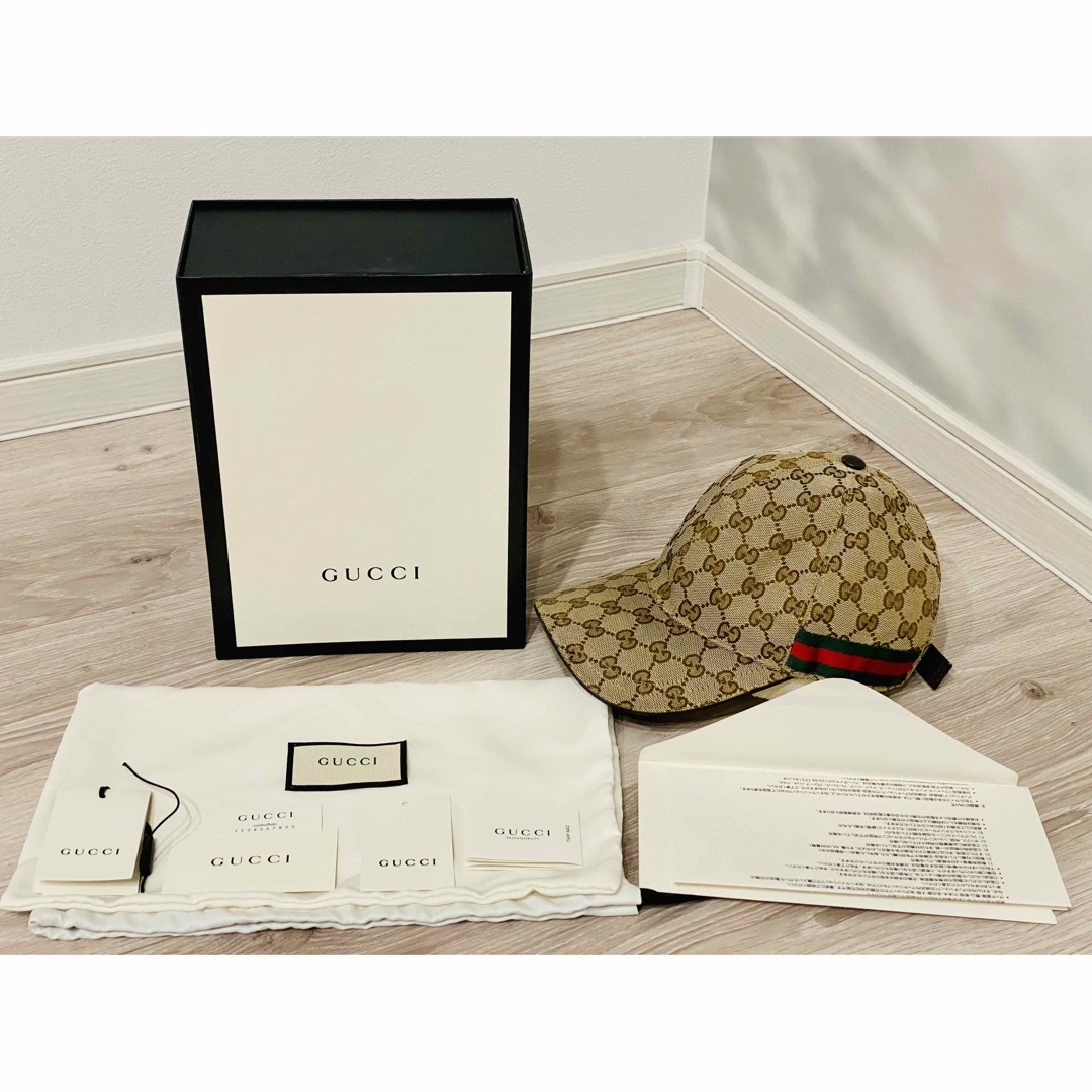 Gucci - GUCCI グッチ ベースボールキャップ GGキャンバス 帽子 S 付属 ...