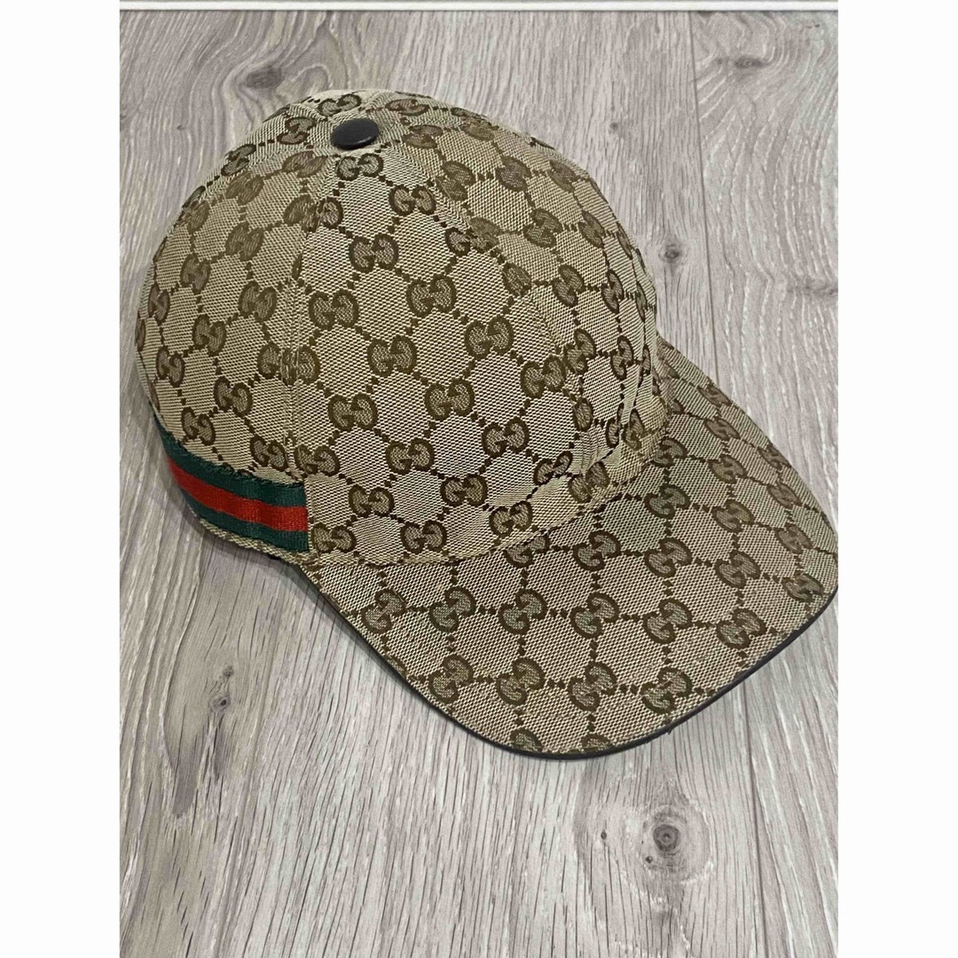 美品 グッチ GG柄 キャンバスベースボールキャップ S GUCCI-