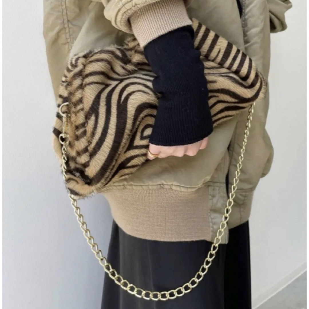 AULENTTI  Zebra 2Way Clutch Bag クラッチバッグ約18ｃｍ 横幅