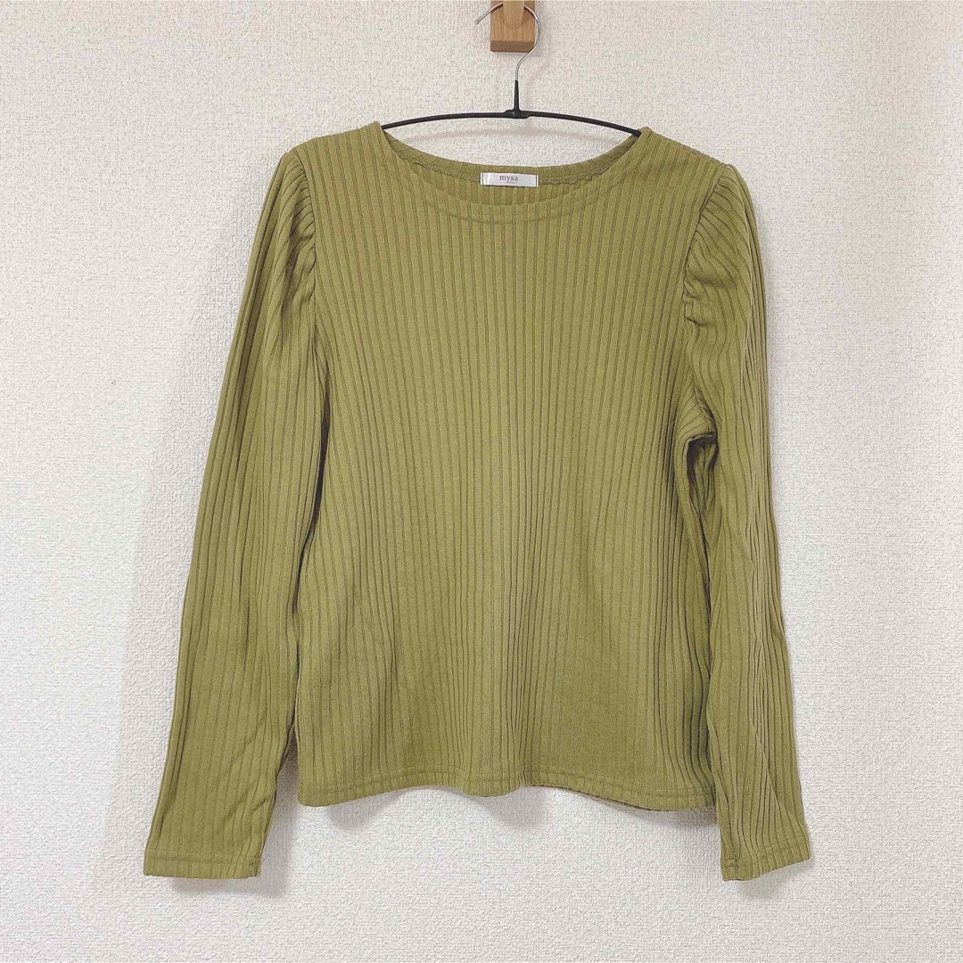 しまむら(シマムラ)のニット グリーン 黄緑 mysa closet レディースのトップス(ニット/セーター)の商品写真