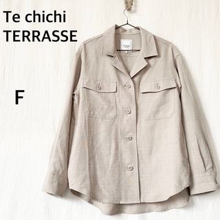 テチチ(Techichi)のTe chichi TERRASSE テチチテラス　ベージュ　長袖　シャツ　美品(シャツ/ブラウス(長袖/七分))