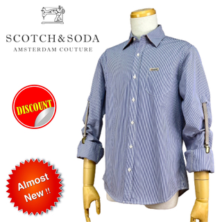 スコッチアンドソーダ(SCOTCH & SODA)のスコッチ＆ソーダ☆ほぼ新品♪♪ ヘアラインストライプ アームガーター付きシャツ(シャツ)