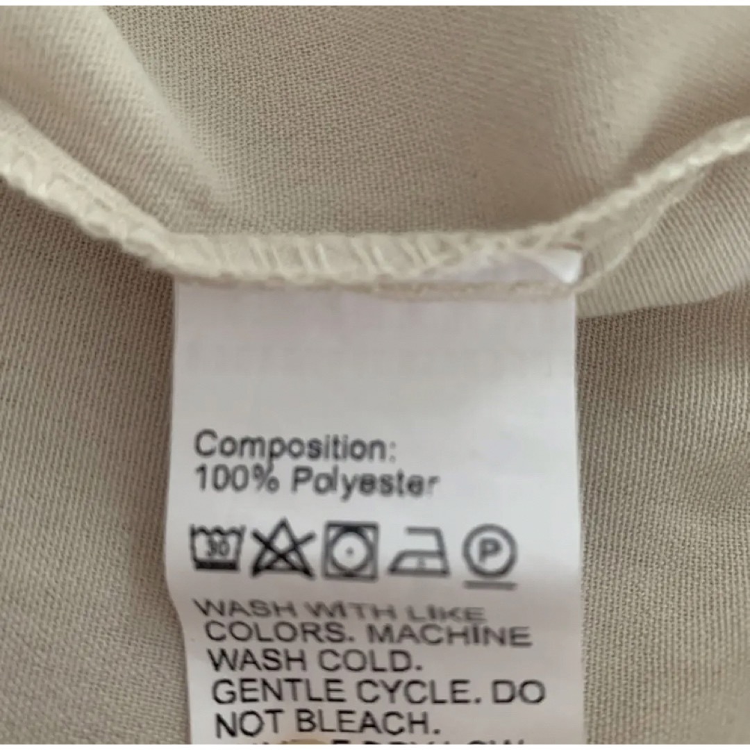 SHEIN シーイン ロールスリーブ ブラウス Tシャツトップス xs ベージュ レディースのトップス(Tシャツ(半袖/袖なし))の商品写真