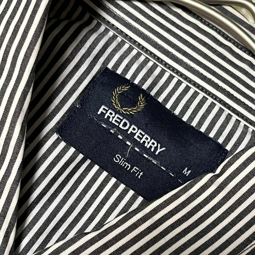 良品 フレッドペリー マルチカラー ギンガムチェック 刺繍ロゴ 長袖 シャツ S