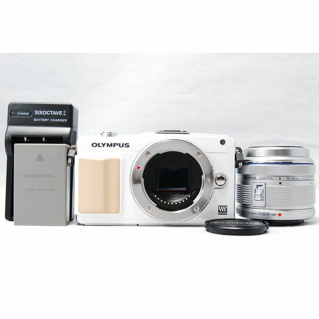 OLYMPUS PEN mini E-PM2 レンズキット ホワイト 難有品