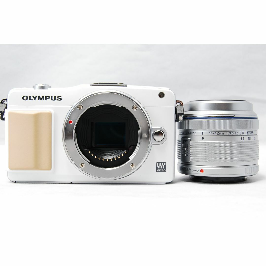 OLYMPUS PEN mini E-PM2 レンズキット ホワイト 難有品 - ミラーレス一眼