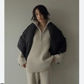 ETRE TOKYO - エトレトウキョウ ウールハーフジップニットプルオーバー