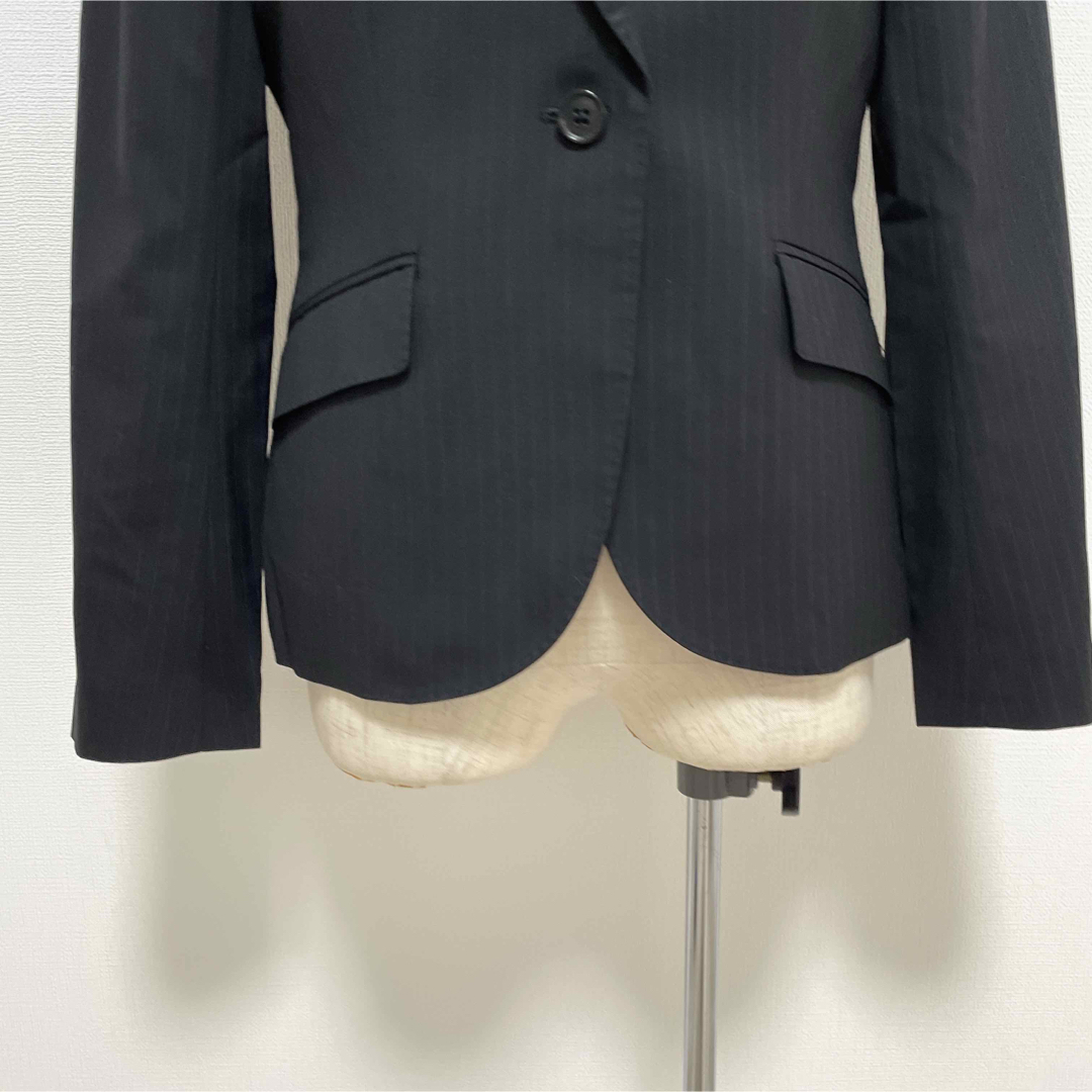 THE SUIT COMPANY ジャケット 黒 ストライプ 大きいサイズ 4