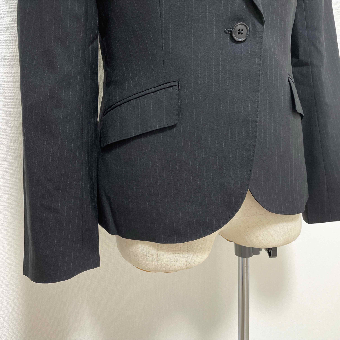 THE SUIT COMPANY ジャケット 黒 ストライプ 大きいサイズ 5