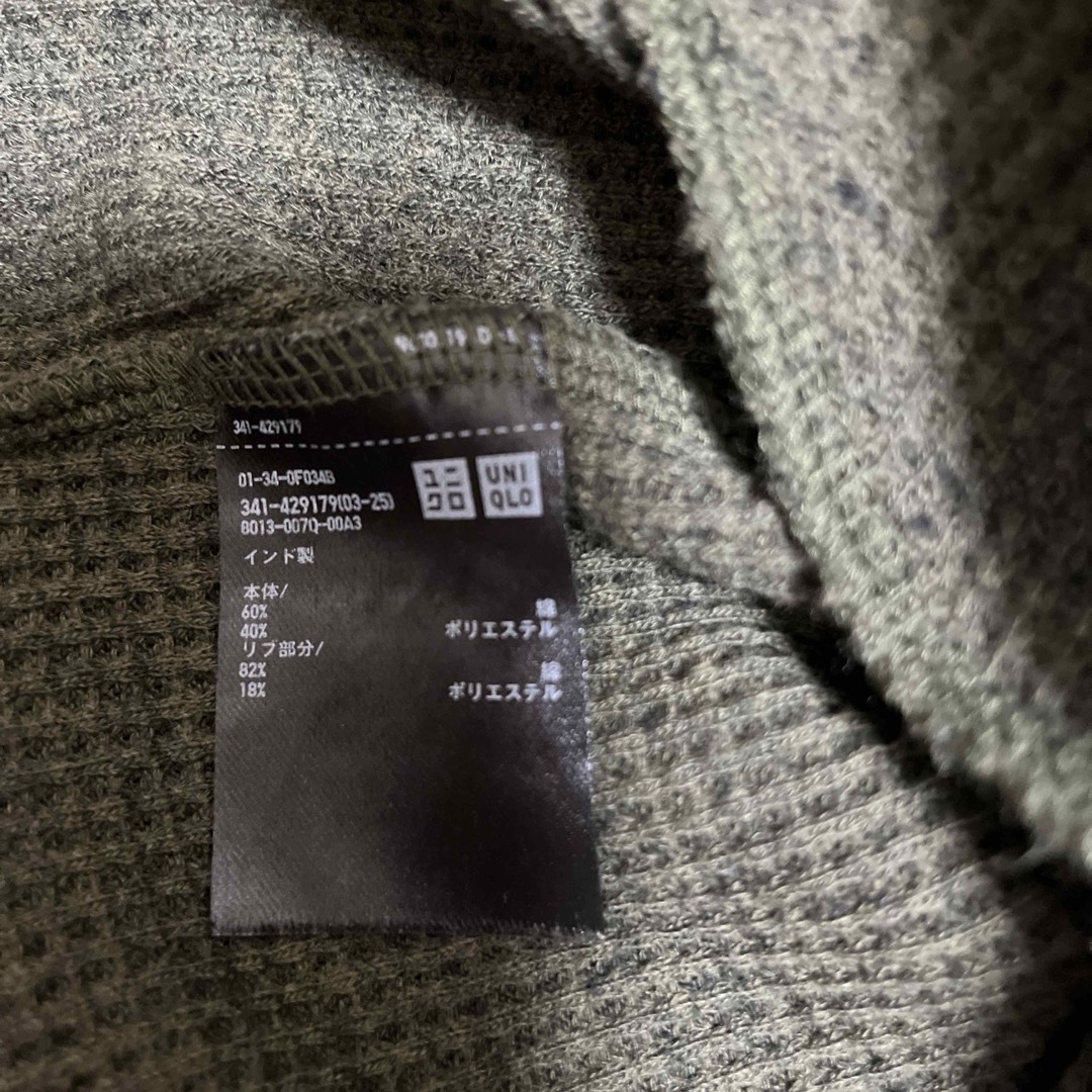 UNIQLO(ユニクロ)のユニクロ　ワッフルクルーネックＴ　長袖 メンズのトップス(Tシャツ/カットソー(七分/長袖))の商品写真