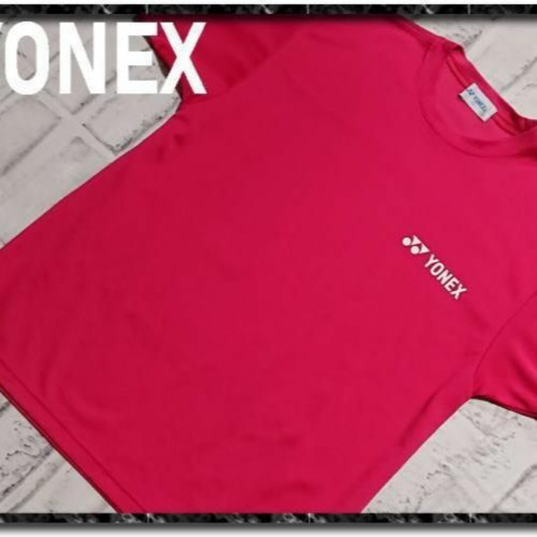 YONEX(ヨネックス)のヨネックス　ロゴプリント半袖Tシャツ　赤 メンズのトップス(Tシャツ/カットソー(半袖/袖なし))の商品写真