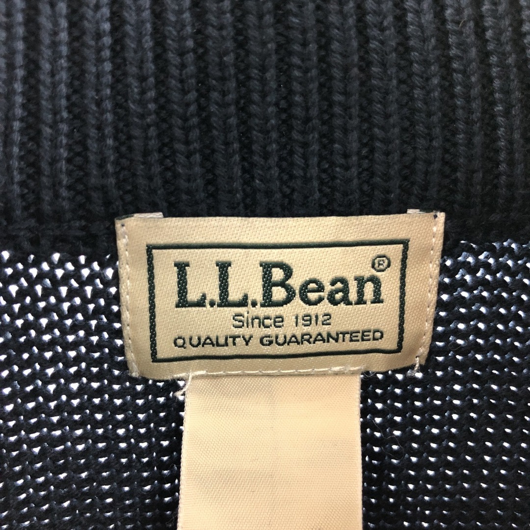 【超希少】L.L.BEAN  ハーフジップ　ニット　80s   総柄　香港製