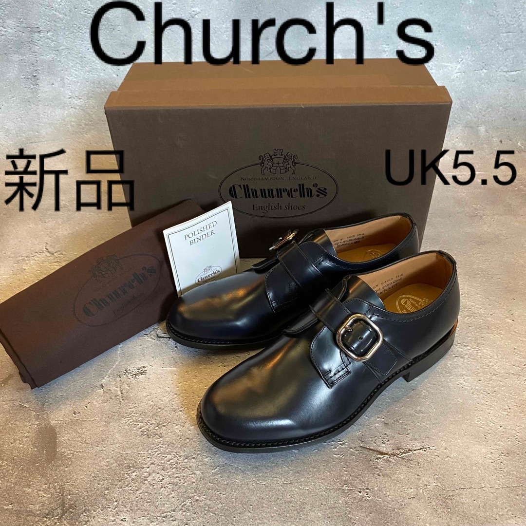 新品 Church's シングルモンクストラップ ポリッシュドバインダー 革靴 | フリマアプリ ラクマ