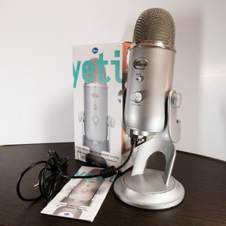 【スペアリブ様専用】BlueYeti USBマイク シルバー 箱付 説明書(マイク)