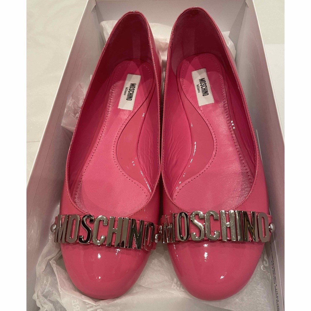 美品 MOSCHINO モスキーノ フラットバレエシューズ