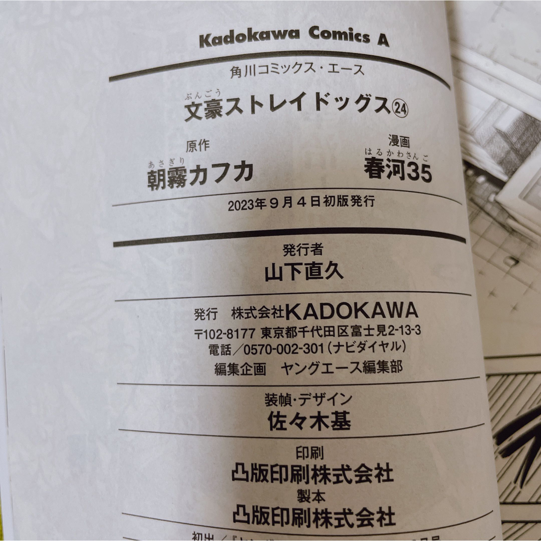 角川書店(カドカワショテン)の文豪ストレイドッグス ２４ エンタメ/ホビーの漫画(青年漫画)の商品写真