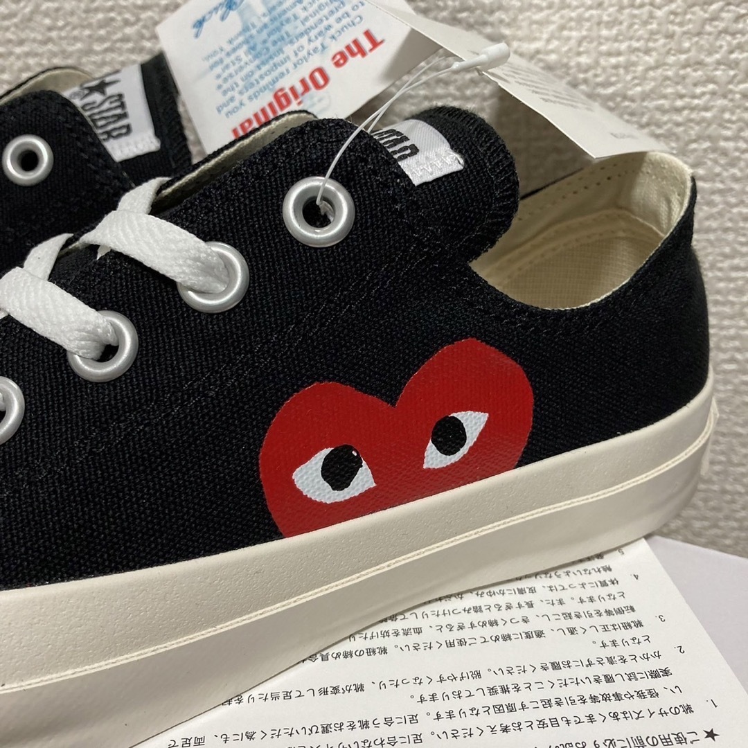 COMME des GARCONS(コムデギャルソン)の国内正規品 26cm プレイコムデギャルソン コンバース ローカット ブラック メンズの靴/シューズ(スニーカー)の商品写真