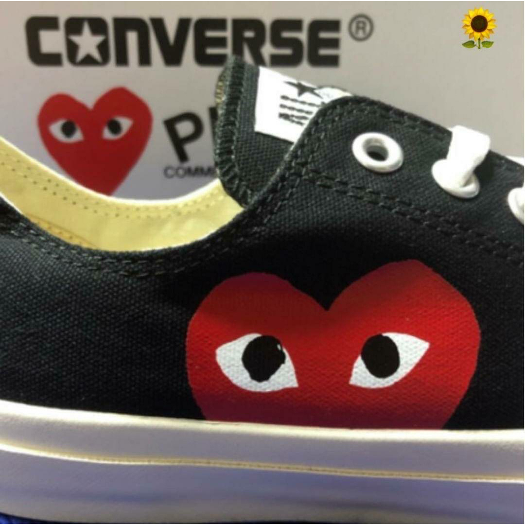 COMME des GARCONS(コムデギャルソン)の国内正規品 26cm プレイコムデギャルソン コンバース ローカット ブラック メンズの靴/シューズ(スニーカー)の商品写真