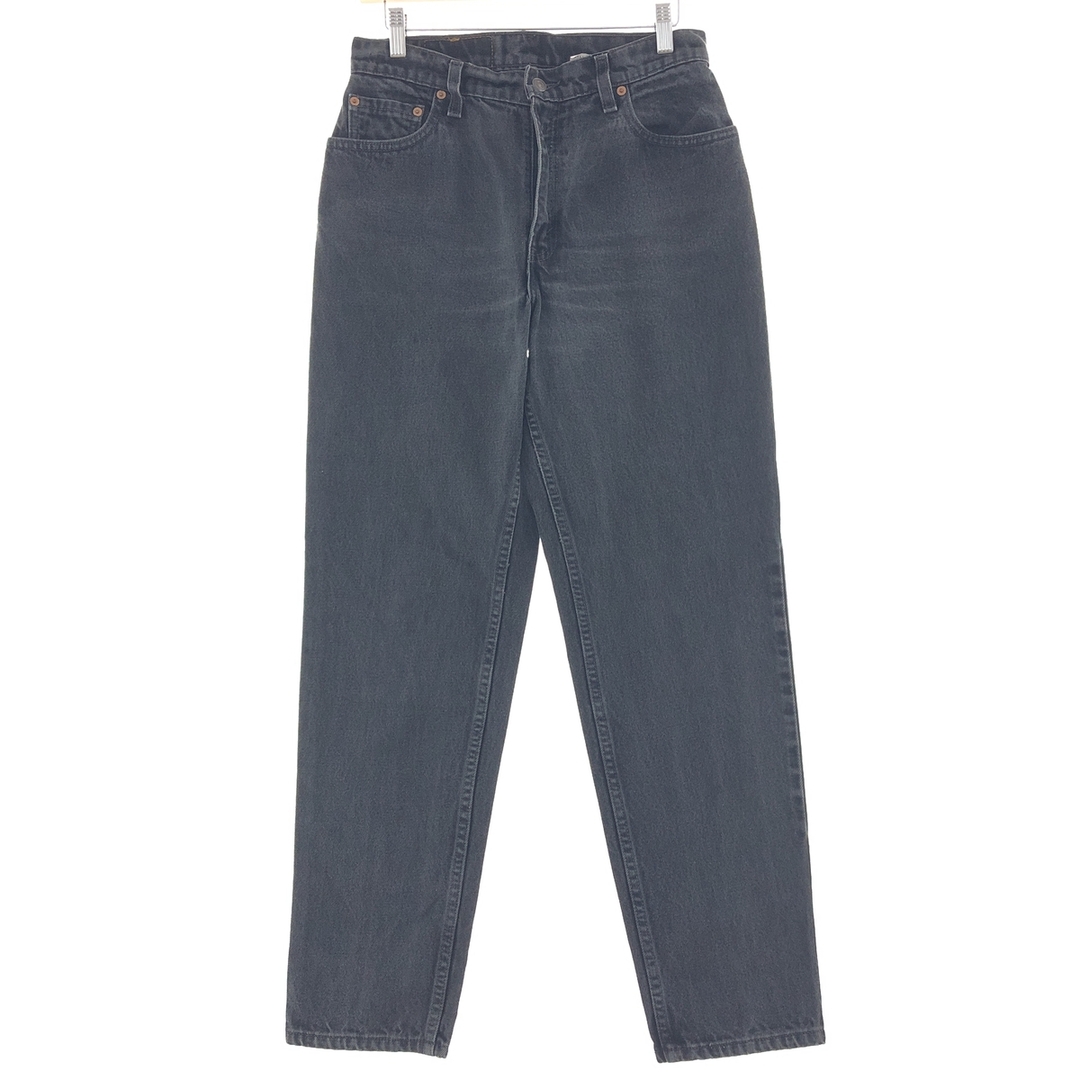 無地生産国90年代 リーバイス Levi's 550 RELAXED FIT TAPERED LEG ブラックジーンズ テーパードデニムパンツ USA製 レディースL(w30) ヴィンテージ /taa000680