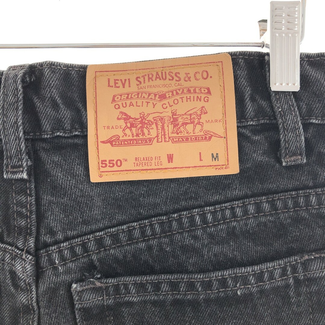 リーバイス Levi's 550 RELAXED FIT TAPERED LEG ブラックジーンズ テーパードデニムパンツ USA製 レディースM(w27) ヴィンテージ /taa000832 3