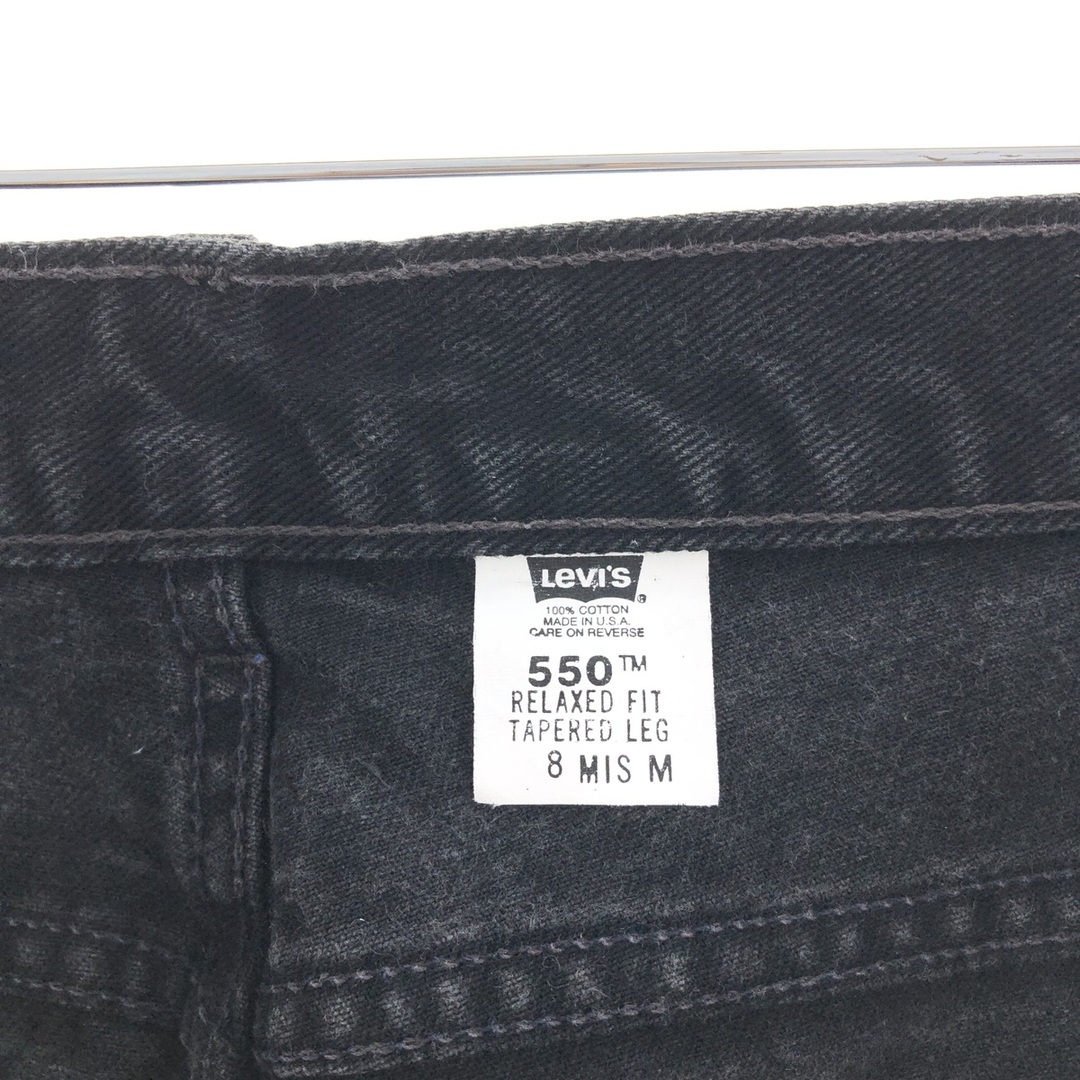 00年代 リーバイス Levi's 550 RELAXED FIT TAPERED LEG ブラックジーンズ テーパードデニムパンツ USA製 レディースL(w28) /taa000839 2