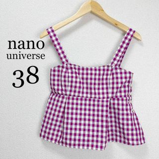 ナノユニバース(nano・universe)の★新品★nano universe モテ可愛♡ビスチェ チェックピンク 38 M(シャツ/ブラウス(半袖/袖なし))