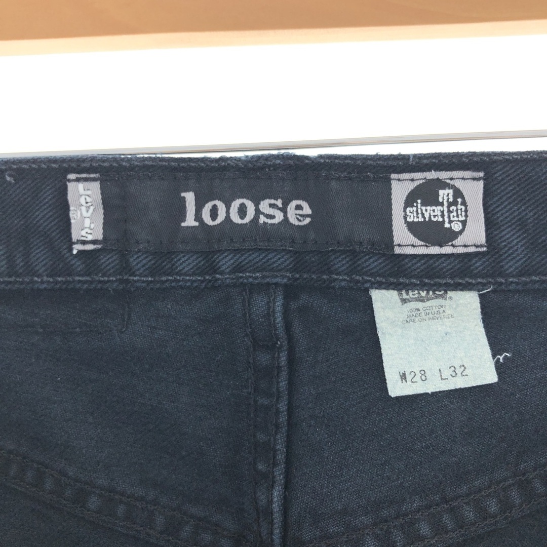 90年代 リーバイス Levi's SILVER TAB シルバータブ LOOSE ルーズ ブラックジーンズ デニムパンツ USA製 レディースL(w29) ヴィンテージ /taa000675 2