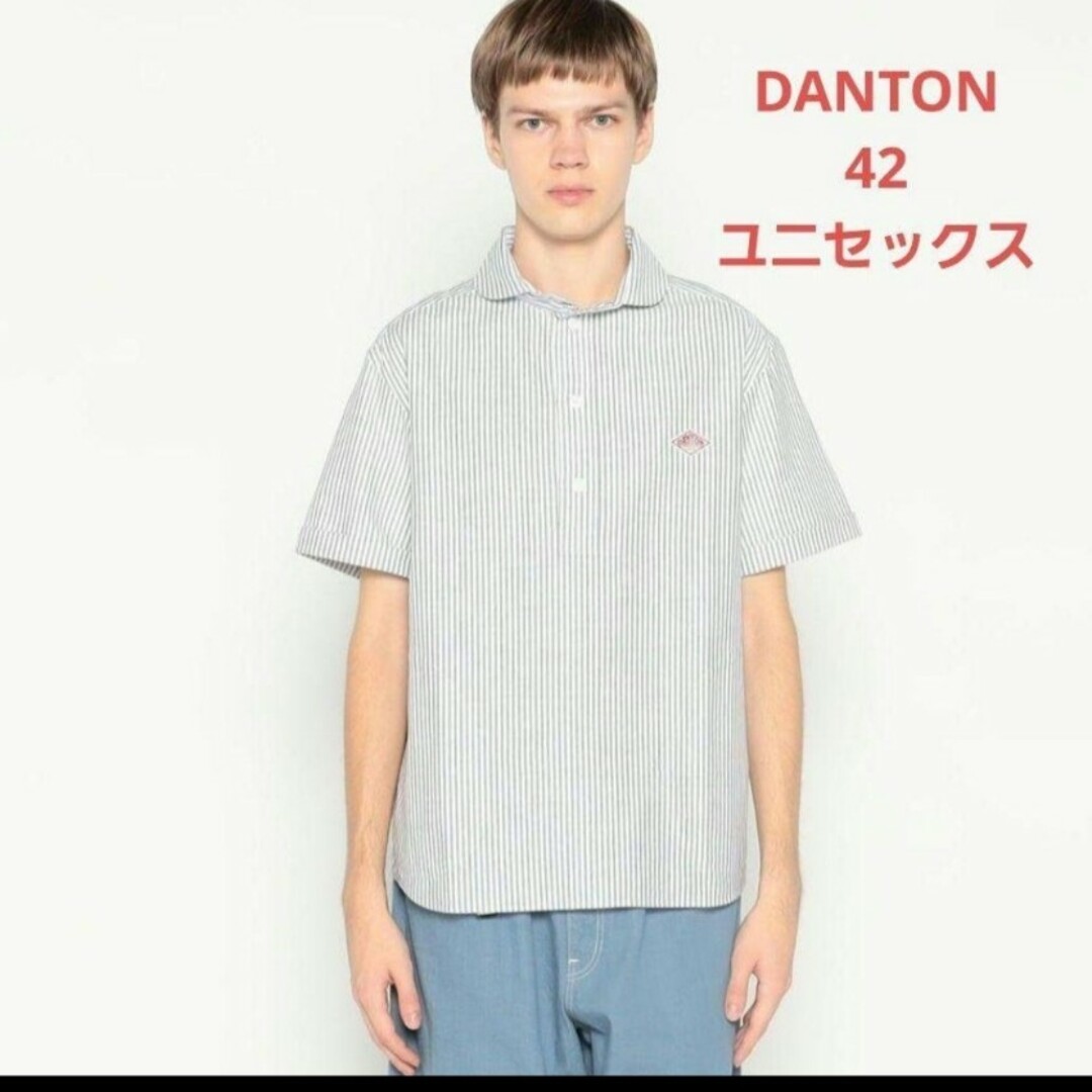 Danton　ダントン　レディース　ラウンドカラー半袖プルオーバーシャツ