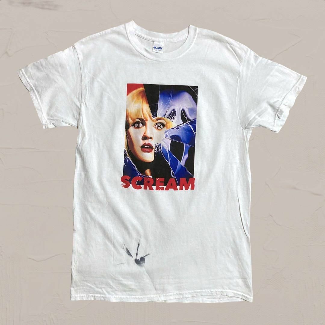 WHP ムービー Tシャツ 古着 白 SCREAM スクリーム ホラー 映画の WHP ムービー Tシャツ 古着 白 SCREAM スクリーム ホラー 映画の