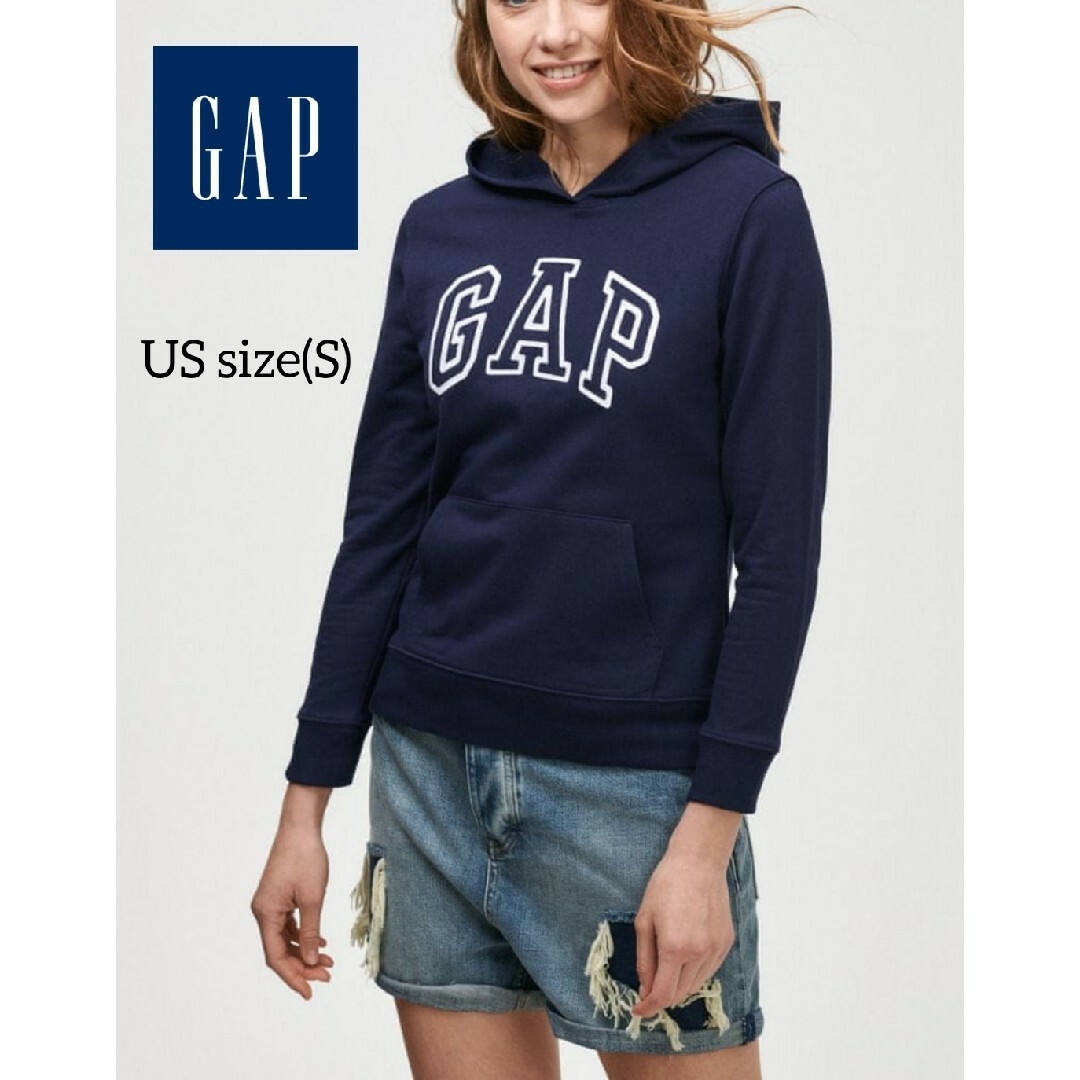 GAP(ギャップ)の【GAP】GAPロゴ フードパーカー 裏起毛 USsize(S) レディースのトップス(パーカー)の商品写真