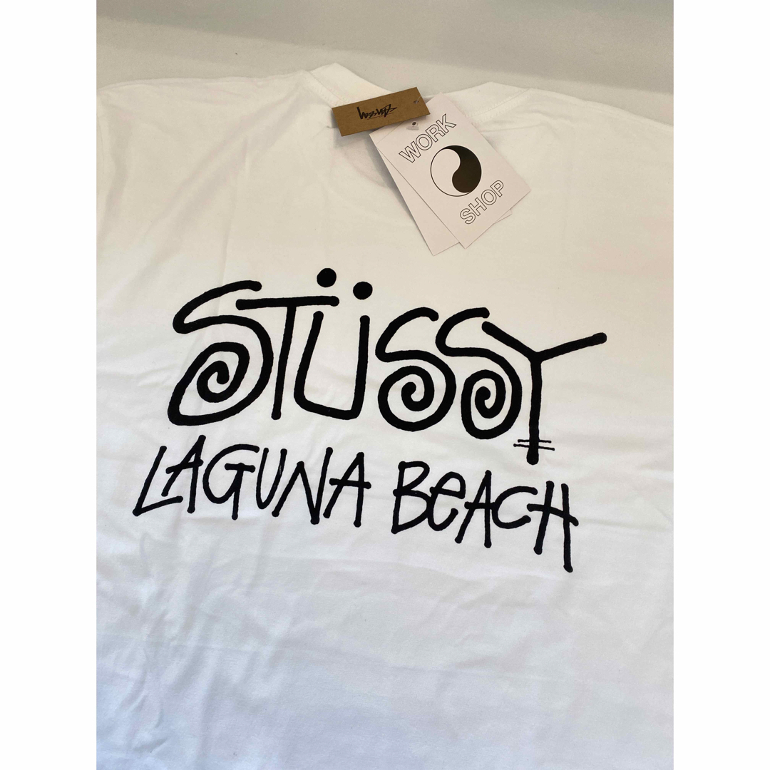 STUSSY(ステューシー)の【Lサイズ】新品 stussy ステューシー Tシャツ ホワイト レディースのトップス(Tシャツ(半袖/袖なし))の商品写真